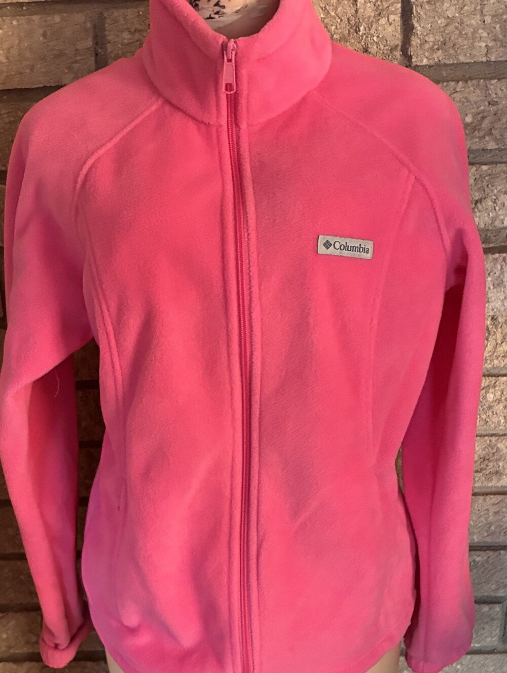 Columbia Women's Bright Pink Full-Zip Teddy Fleece Jacket